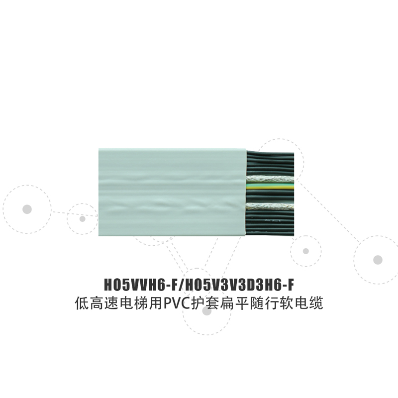 低高速电梯用PVC护套扁平随行软电缆 HO5VVH6-FHO5V3V3D3H6-F